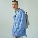 3-Way 2-Pocket Drawstring Bag (Silver)