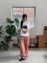 キーフY2Kピンタックポケットストッパーロングワイドカーゴパンツ/ kef Y2K pintuck pocket stopper long wide cargo pants
