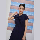 Haleyon dress (navy) (6684225503350)