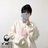 robotjellybear Sweatshirt - ivorypink (6636648530038)