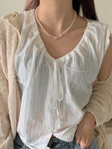 ノッティングローズクオーツネックレス / [925silver] Notting rose quartz Necklace