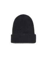 ミーロゴアンゴラビーニー/mii LOGO ANGORA BEANIE BLACK