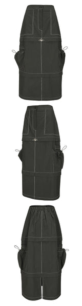 LAYER SKIRT IN DARK GREY