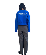 プリントクロップドスウェット/Print Cropped Sweat-BLUE