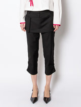 WRAP CAPRI PANTS (BLACK)