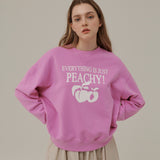 ホワイトピーチプリントスウェットシャツ / WHITE PEACH PRINT SWEATSHIRT_PINK