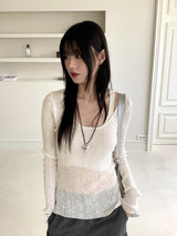 Roche Silver Bold Heart Strap Necklace