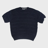 テープメッシュ ハーフスリーブニット/TAPE MESH HALF SLEEVE KNIT (NAVY)