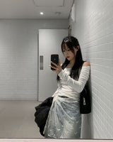Ribbon wrap skirt