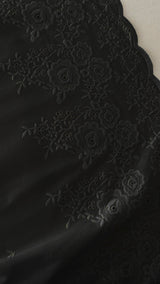 フラワーレーススカート/flower lace skirt (black)