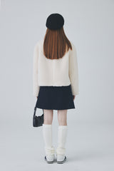 ダブルラップミニプリーツスカート / Double Lap Mini Pleated Skirt [Navy]