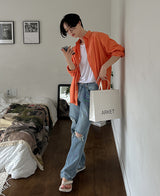 カラーマイレリーフビンテージデニムパンツ/Colmy Relief Vintage Denim