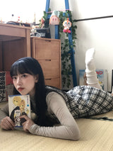 レイヤードロマンティックチェッカービスチェドレス