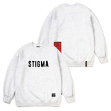 21 STGM HEAVY SWEAT CREWNECK WHITE MELANGE / BLACK (6645491925110)