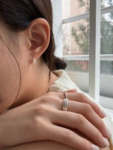 [92.5silver] ドットパールピアス