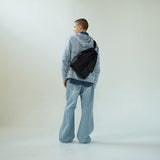 3-Way 2-Pocket Drawstring Bag (Black)