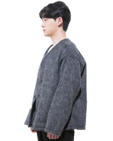 モヘアカーディガンジャケット-CHARCOAL （送料込）- WooStore