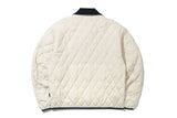 リボンタイキルティングジャケット/RIBBON TIE QUILTING JACKET_OATMEAL
