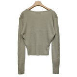 [WOOL]ウィンターウールベーシックVネックニット