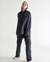 UNISEX DENIM POCKET SHIRT JACKET W - INDIGO BLUE (6636055593078)