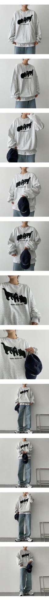 ハローキャットスウェットシャツ / Hello, cat sweatshirt