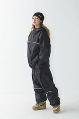 ラウンドラインフーデッドジャケット/BSR2223FWJK045 ROUND LINE HOODED JACKET BLACK