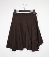 カットアンバランススカート/Cut unbalanced skirt (2color)