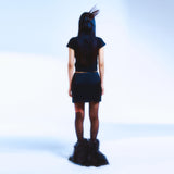 スリットグラフィックロースカート / 222 Slit graphic low skirt