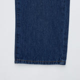 セミワイドフィットストリングポイントダークデニムパンツ/JEON SO MIN SEMI-WIDE FIT STRING POINT DARK DENIM PANTS [17708]