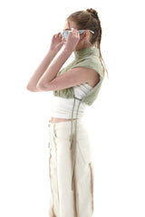 キルティングクロップベスト/QUILTING CROPPED VEST