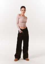 coduroy gradation pt - black