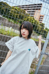 コラボレーションストライプTシャツ / PUBLUX × GRAVER - GRAY