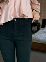 [S-XL] バンディングスパンブーツカットパンツ (2color)