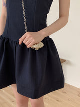 レノアハートネックミニスリーブレスワンピース/ Lenoa Heart Neck Mini Sleeveless One Piece