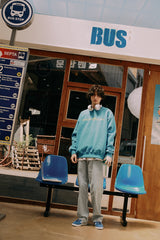 ベーシックラインロゴスウェットシャツ・ブルー［ユニセックス］/ Basic Line Logo Unisex Blue Sweat Shirt