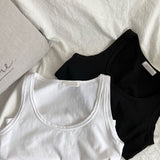 [Basic Item] Span Crop Sleeveless shirt