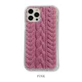CABLE KNIT HARD JELL CASE_PINK