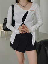 エンジェル スリット Tシャツ / Angle slit T-shirt (2color)