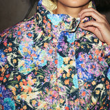 ソーラーボールフラワーフレイムリバーシブルダウンジャケット/SOLARBALL FLOWER FLAME REVERSIBLE PUFFER LEMON