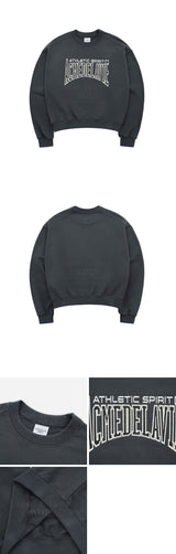 [24SS]  バーシティロゴエンボシングニードルワークウィメンズスウェットシャツ
