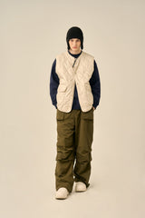 LIGHTWEIGHT QUILTED JUMPER - IVORY