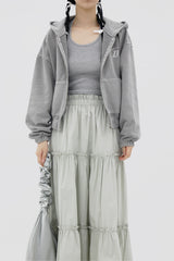 ピグメントフードジップアップ/Pigment hood zip-up (2color)