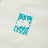 キルシーチェリールーバーラベルジップアップフーディジャケット/ CHERRY RUBBER LABEL WOVEN ZIP UP HOODIE JUMPER [CREAM] (6671083438198)