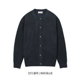 カシミアハッチラウンドカーディガン / Cashmere Hacchi Round Cardigan (7 colors)