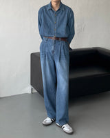コールマンリネンツータックデニム / LE Coleman Linen Two-Tuck Denim