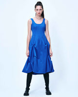 ピンタックジャージードレス/DOZI - Pintuck Jersey Dress _ Blue