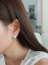 ハートマットピアス / [925silver] Lithumb heart matte earrings