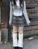 スクールルックシャツカーディガンレイヤードセット / School Look Shirt Cardigan Layered Set