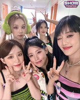 [(G)I-DLE Minnie] シルバースターキュービックチョーカー