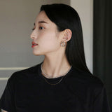 シルバーシンスネークチェーンネックレス/silver thin snake chain necklace (14K gold plated / no spare chain)